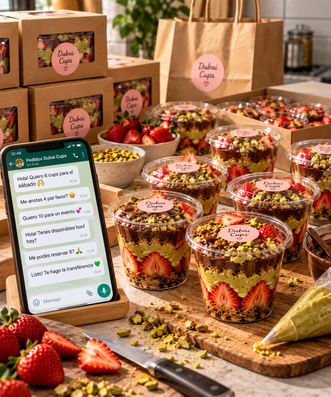 🍓 Vasos Dubai Rentables: De la Receta a tus Primeros Pedidos